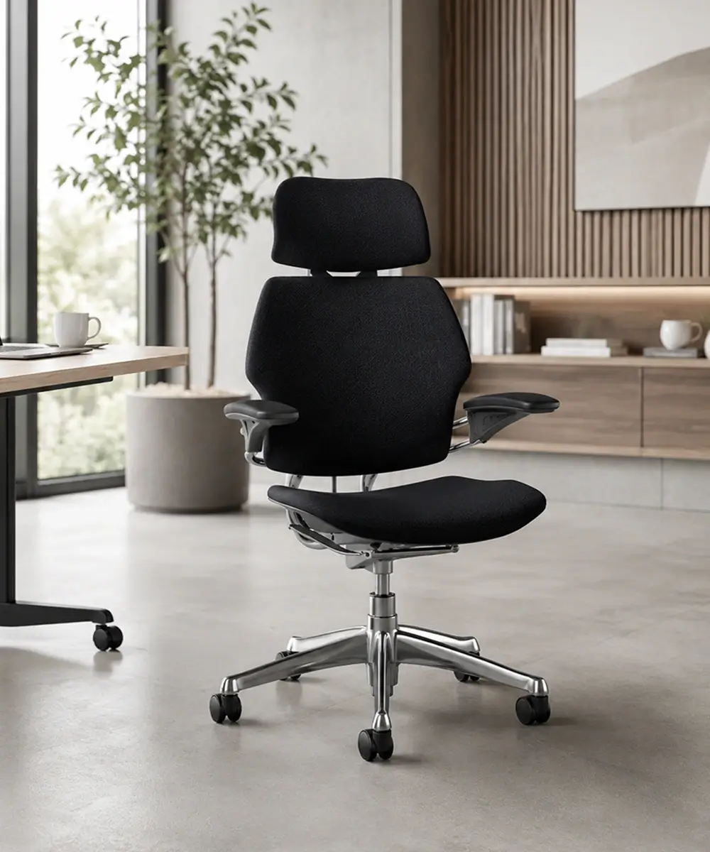 Humanscale Freedom Headrest Office Chair - Aluminium Base