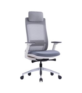EVL-004A High Back Mesh Ergonomic Office Chair - White Frame