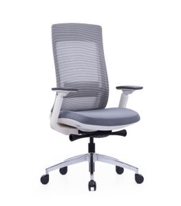 EVL-004B Mid Back Mesh Ergonomic Chair - White Frame