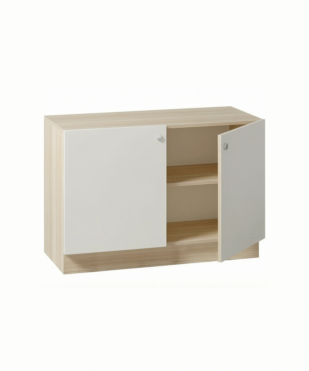 2 COMPARTMENT CLOSED CABINET WITH 1 ADJUSTABLE SHELF 18MM MDF WITH MELAMINE LAMINATE 1 Office Storage Cabinet