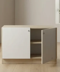 2 Compartment Closed Office Storage Cabinet with 1 Adjustable Shelf