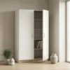 2 COMPARTMENT CLOSED CABINET WITH 4 ADJUSTABLE SHELVES 18MM MDF WITH MELAMINE LAMINATE