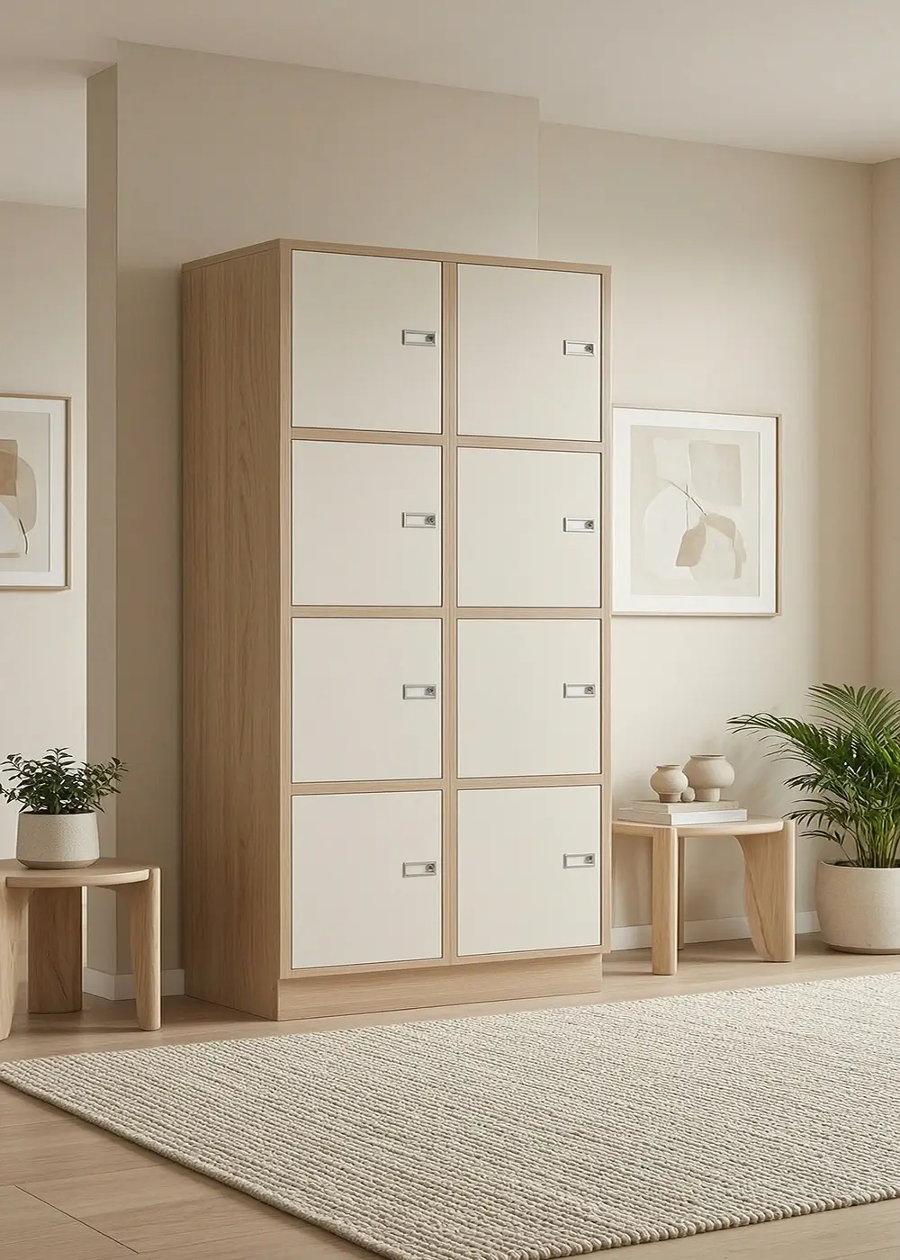 Staff locker unit
