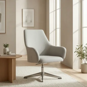 Arc Swivel Armchair - Mid Back Flat Swivel, Height Adjustable