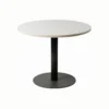 CIRCULAR MDF TOP - 24mm WITH STEM LEGS 760H 1 Circular office table