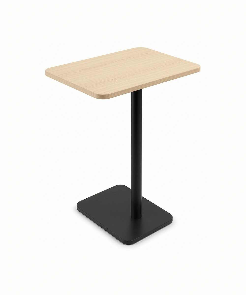 LAPTOP TABLE - 24mm MDF TOP WITH CURVED EDGES STEM LEG WITH CIRCULAR SHAPE METAL BASE 1 Laptop Table Dubai