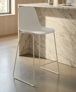 Mono Bar Stool Dubai - Plastic Shell, Sled Base, 760mm Seat Height