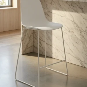 Mono Bar Stool Dubai - Plastic Shell, Sled Base, 760mm Seat Height