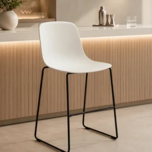 Mono Kitchen Stool Dubai - Plastic Shell, Sled Base, 640mm Seat Height