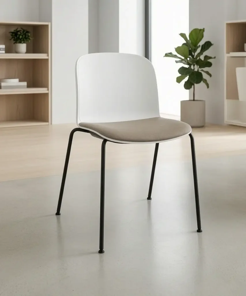 Mono Padded Seat Chair Dubai – 4 Legs, Upholstered Seat Pad, F30 Series Fabric