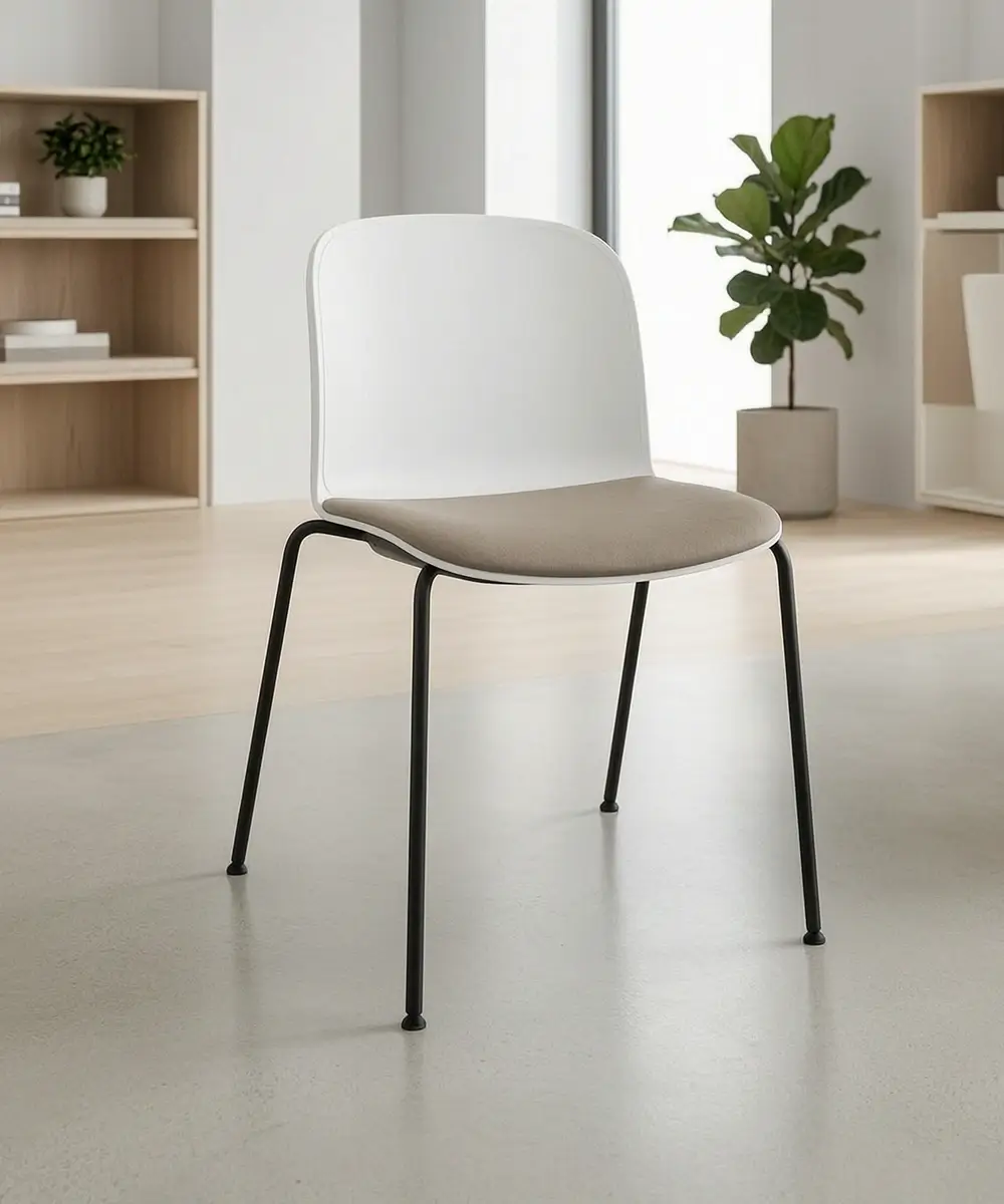 Mono Padded Seat Chair Dubai - 4 Legs, Upholstered Seat Pad, F30 Series Fabric