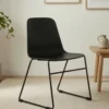Mono Shell Stool, sled - Base (Black), Shell (Black)