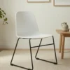 Mono Shell Stool, sled - Base (Black), Shell (White)