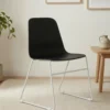Mono Shell Stool, sled - Base (White), Shell (Black)