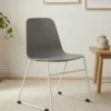 Mono Shell Stool, sled - Base (White), Shell (Grey)