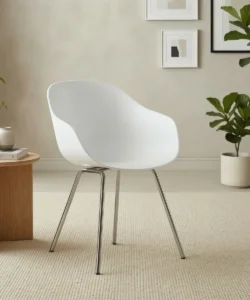 Orla Designer Shell Chair Shell Seat, 4-Leg Metal Base, Multiple Colour Options