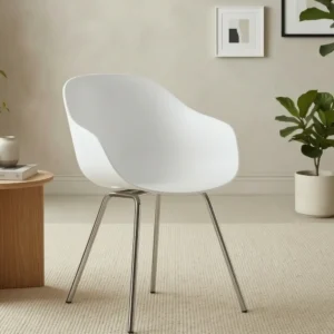 Orla Designer Shell Chair Shell Seat, 4-Leg Metal Base, Multiple Colour Options