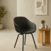 Orla Chair Front Upholstered - Base (Black) Shell (Black)