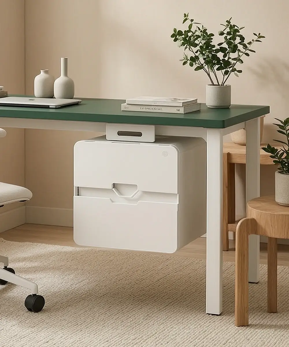 Suspended Storage Pedestal - Metal Under Desk Storage Unit