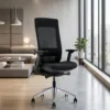 Ergonomic Chair EVL-002B, Mid Back Mesh Chair with Adjustable Lumbar Support, No Headrest - Thumbnail Image 1